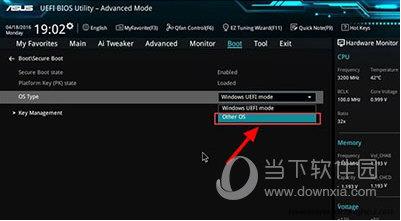 Windows UEFI mode更改为Other OS