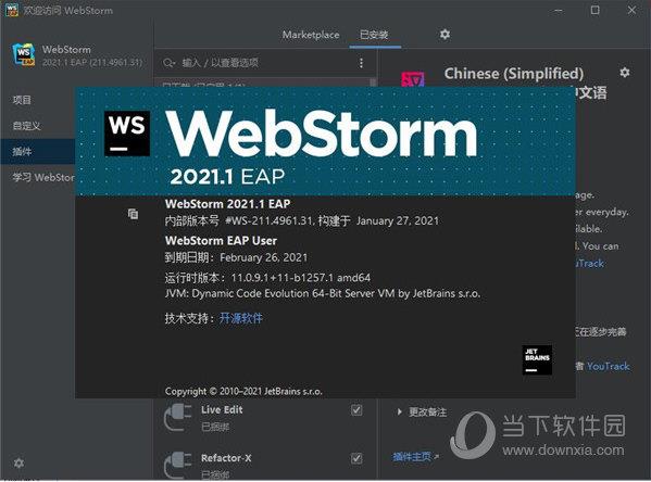 WebStorm激活工具 V2021 永久破解版