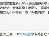 天天爱消除宠物技能超长SUPER满级是多少级？