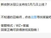 王者荣耀新皮肤冰冠公主将在1月几日上线？