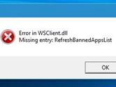 win10提示Error in WSClient.dll错误怎么办