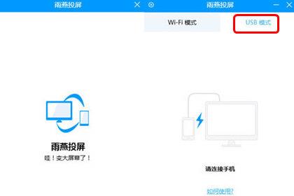 雨燕投屏选择USB模式
