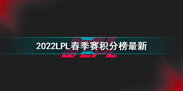 2022LPL春季赛积分榜最新 2022LPL春季赛积分排名