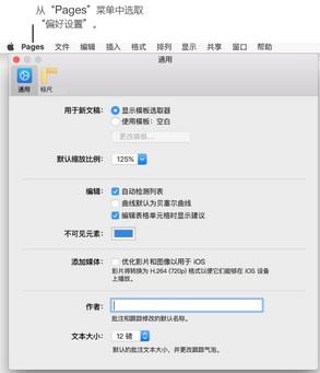 Pages偏好设置