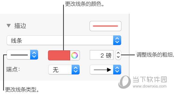 Numbers添加线头箭头