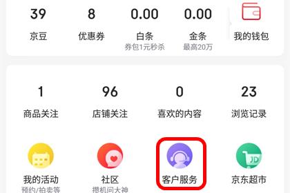 京东进入客户服务