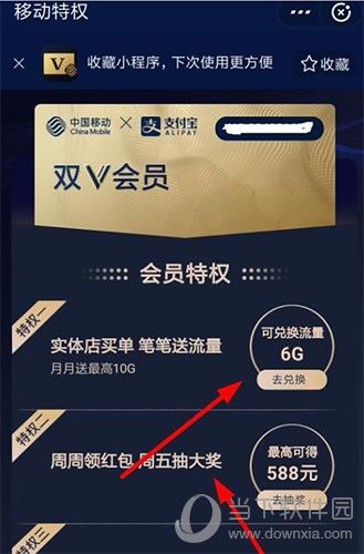 支付宝移动双v会员特权