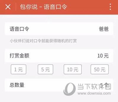 微信包你说语音口令