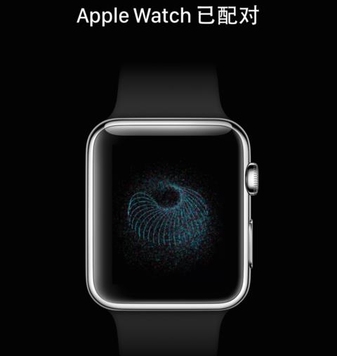 Apple Watch 用摄像头识别并配对成功以后，会在屏幕上提示我们