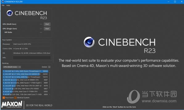 Cinebench R23(电脑CPU测试软件) V23.200 官方版