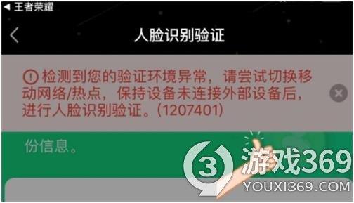 王者荣耀人脸识别环境异常1207401怎么解决 王者荣耀人脸识别异常介绍