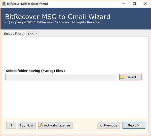 BitRecover MSG to Gmail(WizardMSG到Gmail迁移工具)