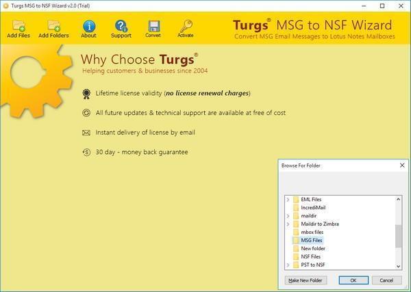 Turgs MSG to NSF Wizard(MSG转NSF转换工具)
