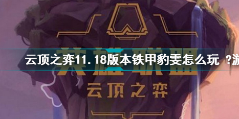 云顶之弈11.18版本铁甲豹雯怎么玩 云顶之弈11.18版本铁甲豹雯玩法推荐