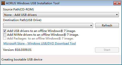 AORUS Windows USB Installation Tool