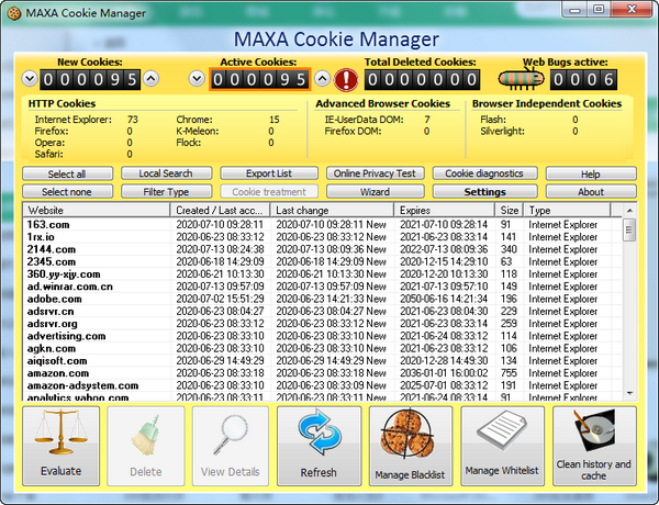 MAXA Cookie Manager