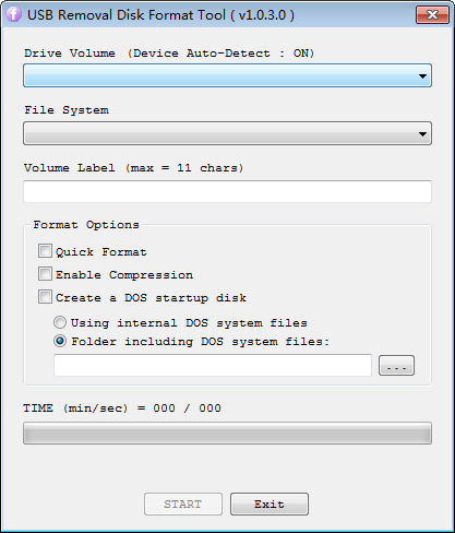 USB Removal Disk Format Tool(格式化修复U盘)