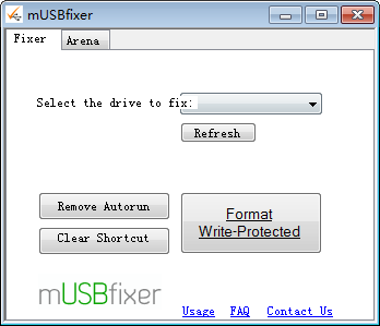 U盘病毒格式化工具(mUSBfixer)