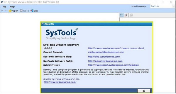 SysTools VMware Recovery(VM虚拟机数据恢复)