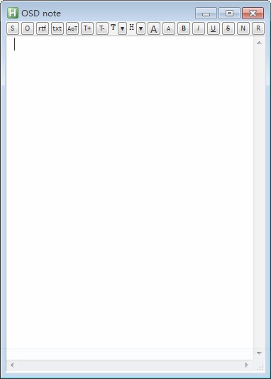 OSD note(半透明文本编辑器)
