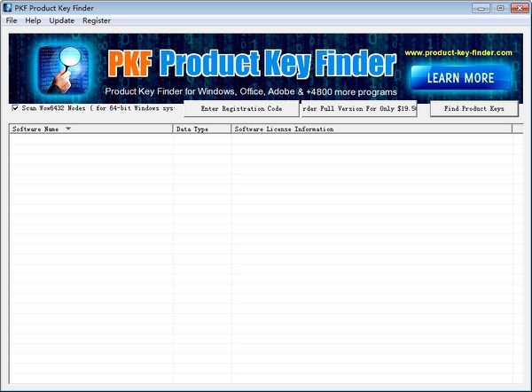 PKF Product Key Finder(密码找回工具)