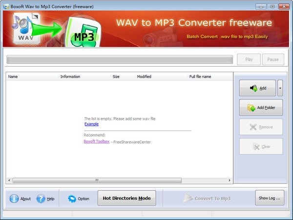 Boxoft WAV to MP3 Converter(Wav到MP3转换器)