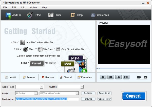 4Easysoft Mod to MP4 Converter(Mod至MP4转换工具)