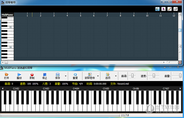 MidiPiano虚拟钢琴 V2.1.7.8 免费版