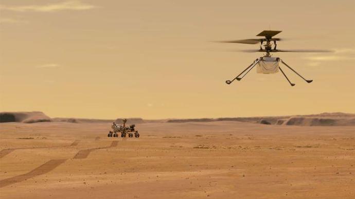 美国“机智”号火星直升机已完成首飞