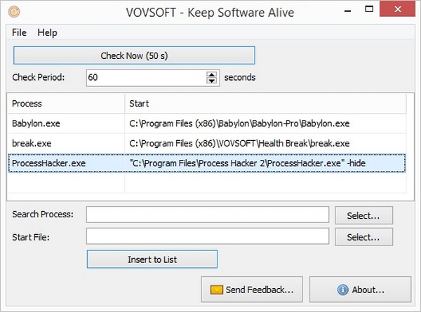 VovSoft Keep Software Alive(软件运行保护工具)