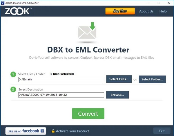 ZOOK DBX to EML Converter(邮件转换工具)