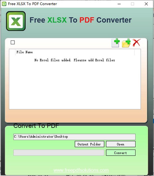 Free Xlsx to PDF Converter(文件格式转换工具)