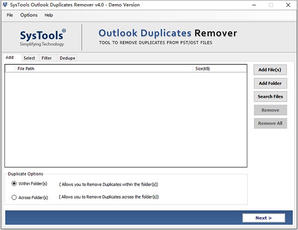 SysTools Outlook Duplicates Remover(邮箱处理工具)