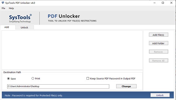 SysTools PDF Unlocker(密码解锁工具)