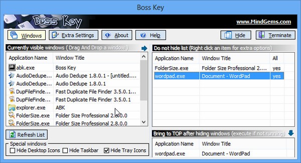 Boss Key(屏幕窗口隐藏工具)