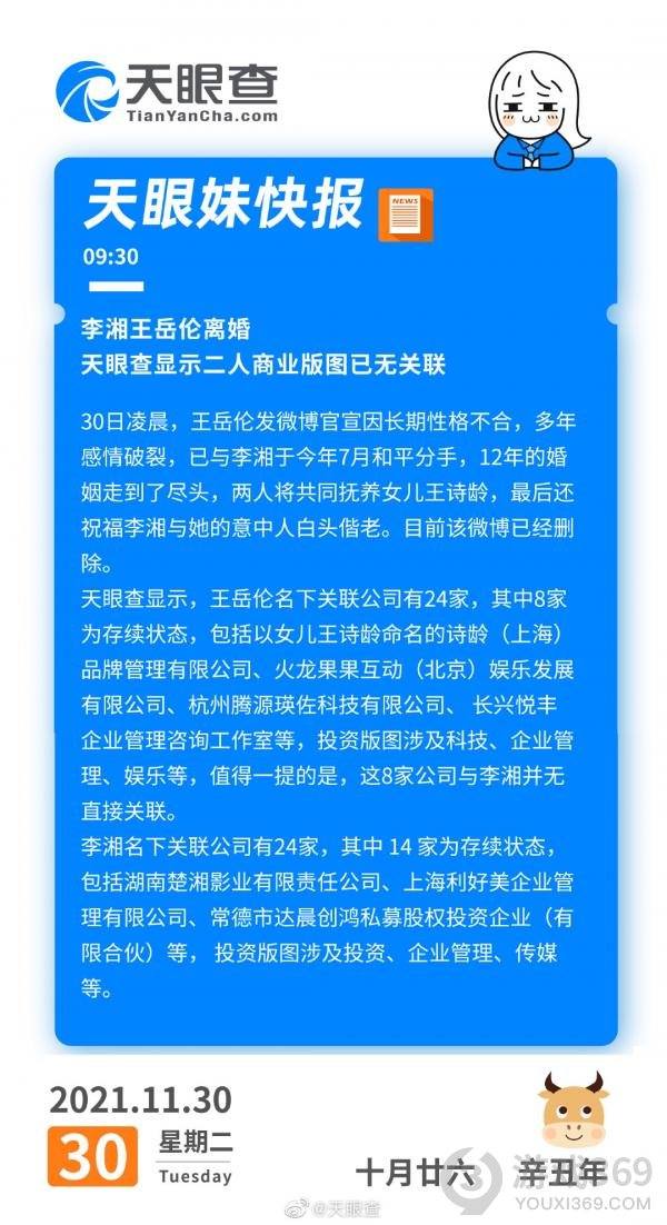 李湘王岳伦商业版图已无关联 李湘王岳伦商业版图已无关联原因