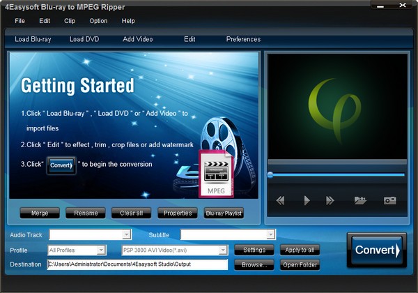 4Easysoft Blu-ray to MPEG Ripper(视频处理软件)
