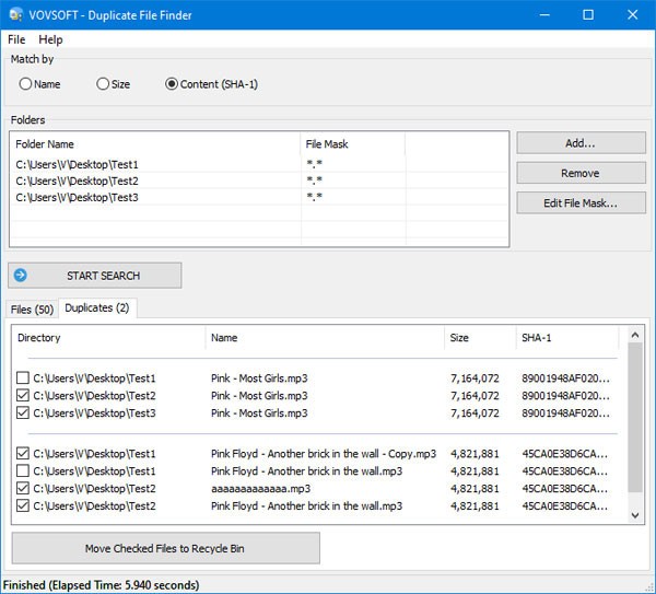 VovSoft Duplicate File Finder(重复文件查找器)