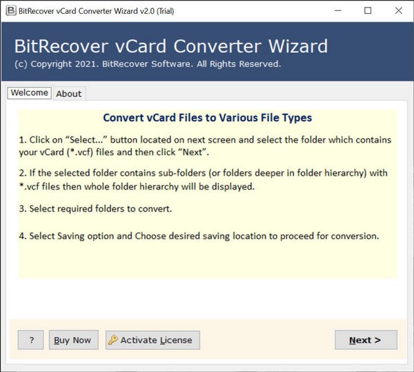 BitRecover vCard Converter Wizard(vCard文件转换器工具)