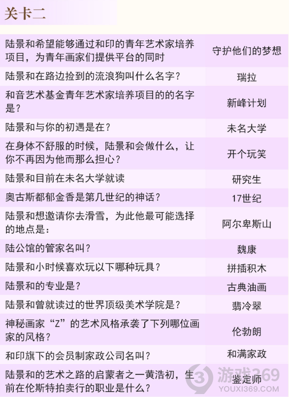 未定事件簿灵犀考验答案是什么 未定事件簿灵犀考验答题大全