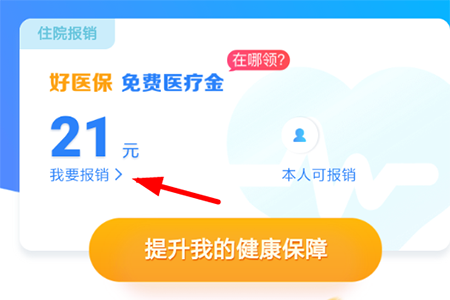 选择金额下方的“我要报销”选项