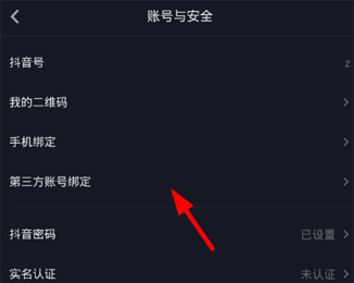 抖音账号与安全界面