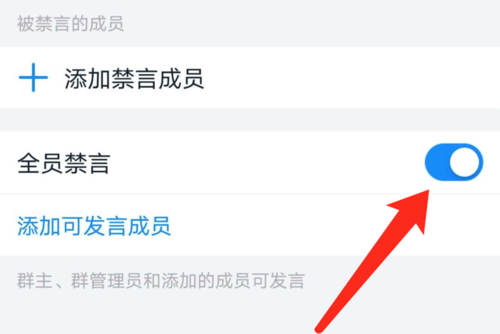 钉钉设置群内禁言界面2