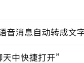 企业微信怎么将语音自动转文字 不想听上司的声音用这招