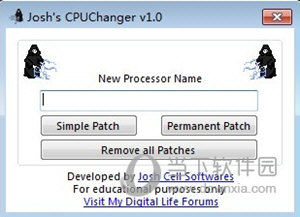 Joshs CPUChanger(定向修改CPU型号工具) V1.0 绿色版