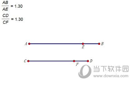 几何画板如何在两线段上画点使比相等