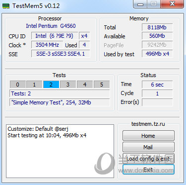 TestMem5内存测试中文版 V0.12 绿色版