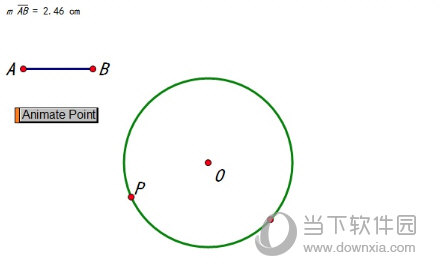 几何画板如何作点在圆上运动的动画