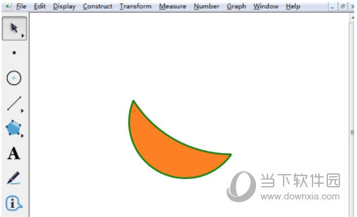 几何画板如何给月牙图形填充颜色